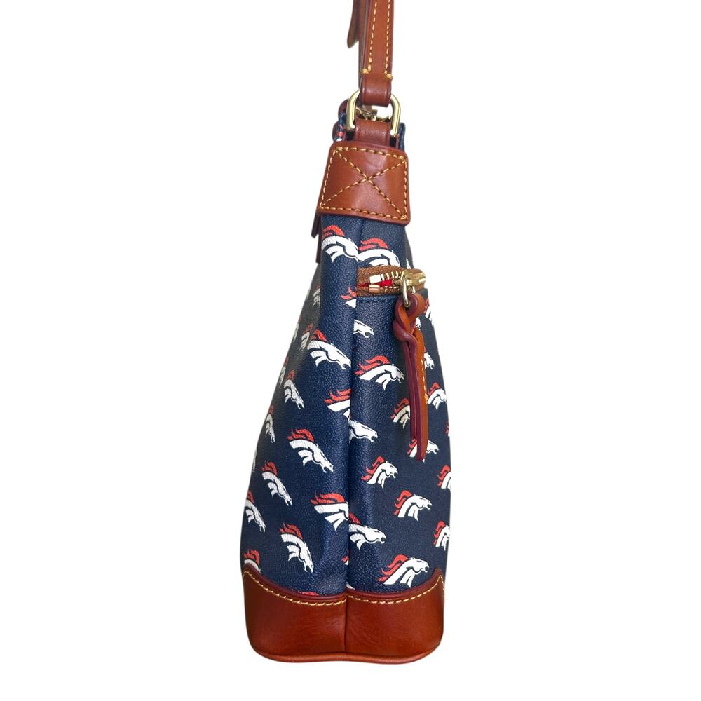 Dooney & Bourke Denver Broncos NFL Leather Logo Handbag, Navy Blue - Picture 6 of 15